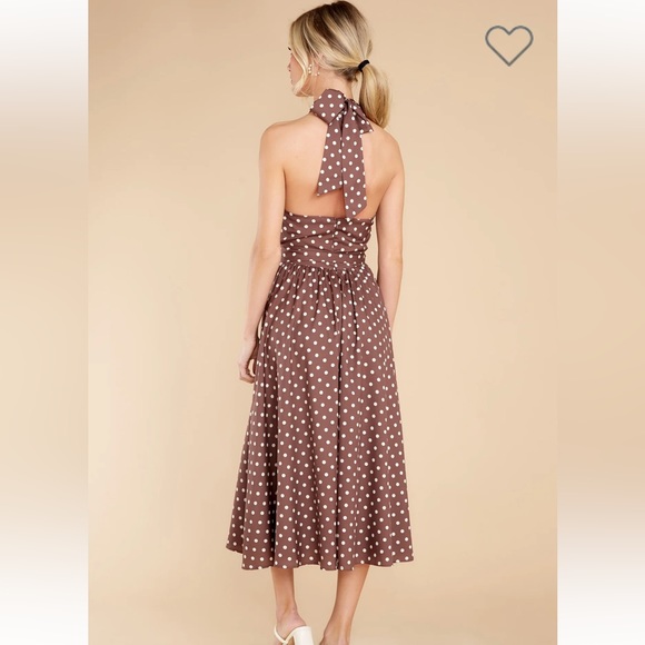 NWOT Red Dress Boutique Polka Dot Midi Dress - Picture 5 of 5